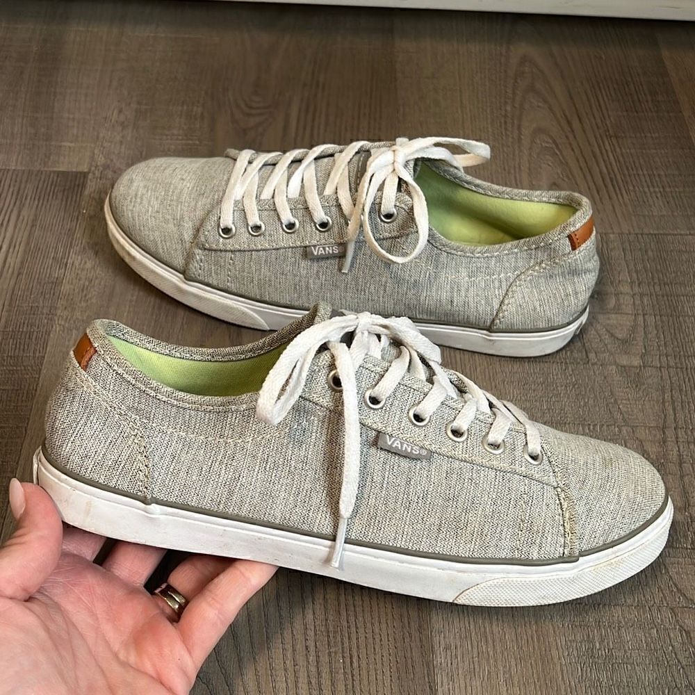 Vans Women’s 7 Grey Green Ortholite Low Skate Athletic Shoes Sneakers